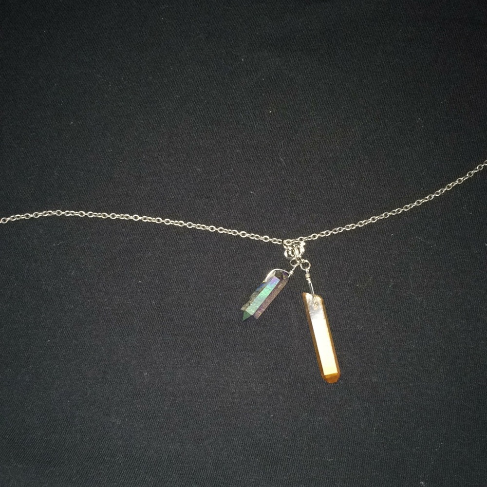 Long Double Charm Necklace